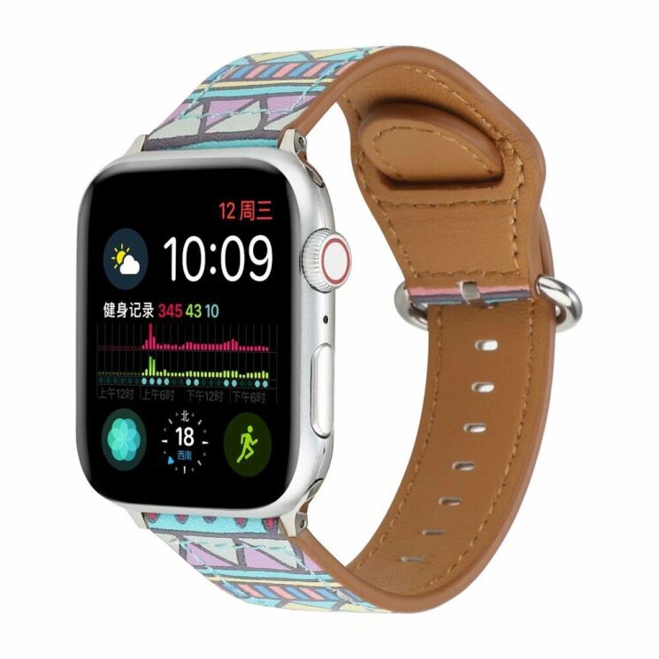 Шкіряний ремінець Deexe Fashion Elegant для Apple Watch 46 / 45 / 44 / SE 44 / 42 (Series 1-3) / Ultra / Ultra 2 - Triangle: фото 2 з 5