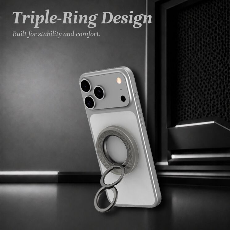 Магнітне кільце-тримач LEREACH Triple Ring - Silver: фото 7 з 11