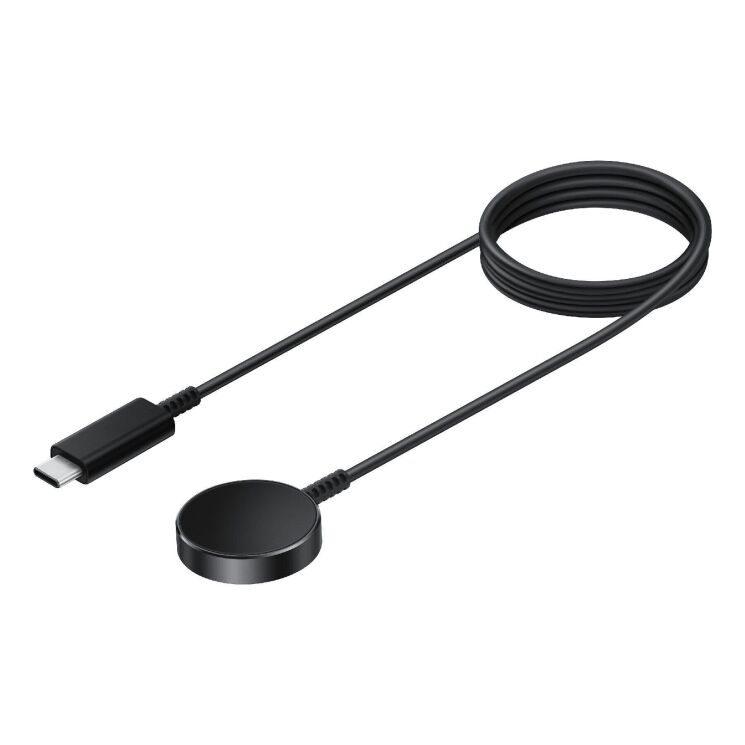 Оригинальное зарядное устройство Samsung Fast Wireless Charger для Samsung Galaxy Watch 3 / 4 / 4 Classic / 5 / 5 Pro / 6 / 6 Classic / 7 / Ultra / Active / Active 2 / FE (EP-OR900BBRGRU) Техническая упаковка - Black: фото 2 из 5