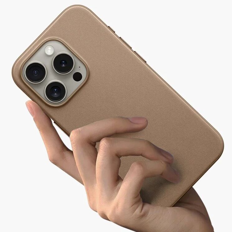 Оригінальний чохол FineWoven MagSafe для Apple iPhone 15 Pro Max - Taupe: фото 5 з 10