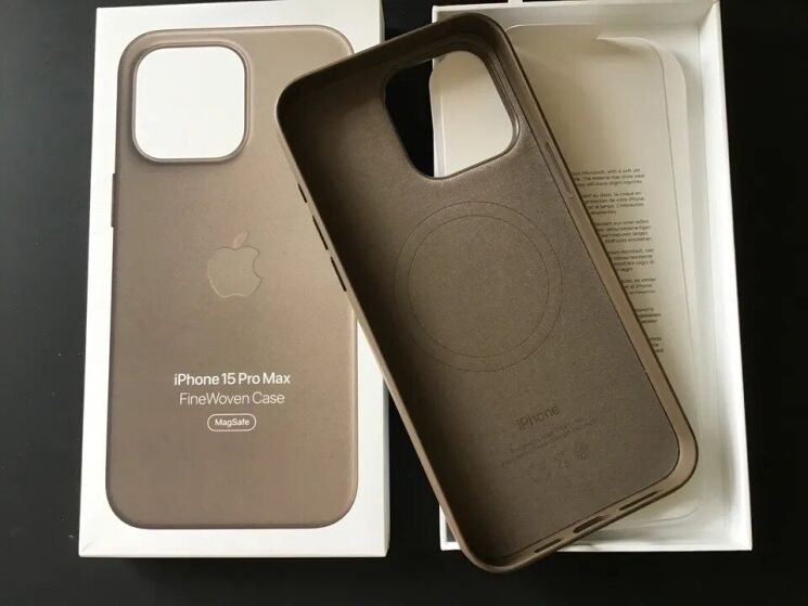 Оригінальний чохол FineWoven MagSafe для Apple iPhone 15 Pro Max - Taupe: фото 10 з 10