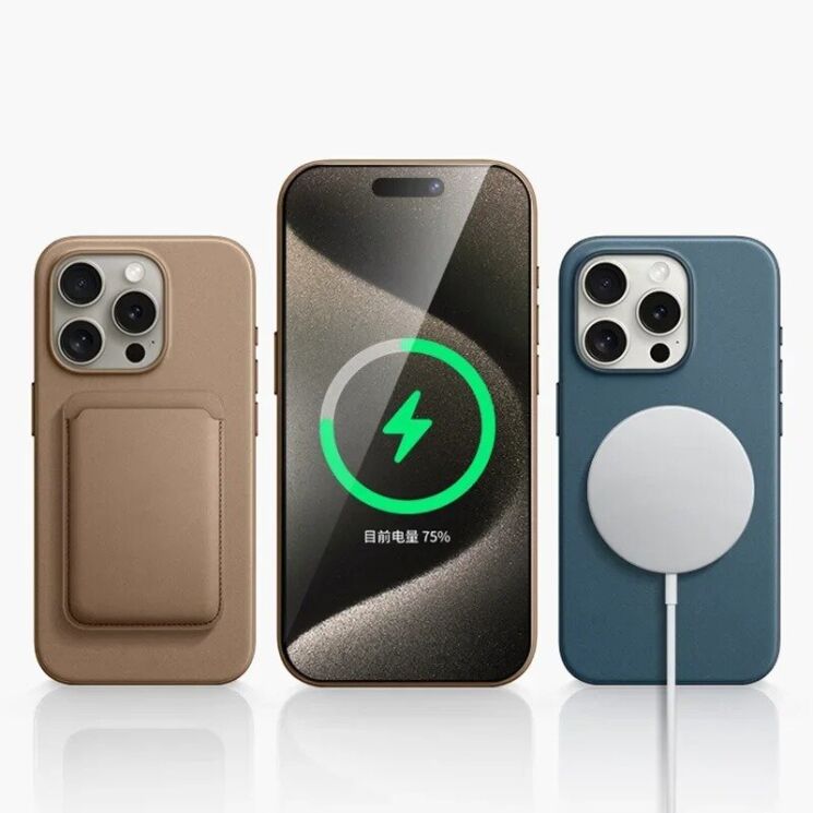 Оригінальний чохол FineWoven MagSafe для Apple iPhone 15 Pro Max - Taupe: фото 6 з 10