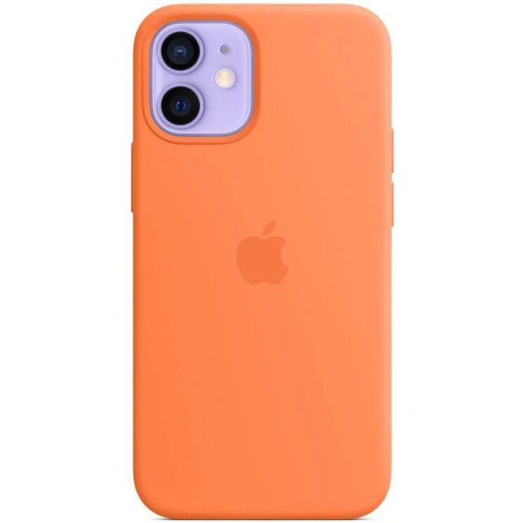 Оригинальный чехол MagSafe Silicone Case для Apple iPhone 12 Mini (MHKN3) - Kumquat: фото 5 из 6