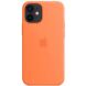 Оригинальный чехол MagSafe Silicone Case для Apple iPhone 12 Mini (MHKN3) - Kumquat (260158O). Фото 3 из 6