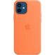 Оригинальный чехол MagSafe Silicone Case для Apple iPhone 12 Mini (MHKN3) - Kumquat (260158O). Фото 2 из 6