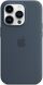 Оригинальный чехол Silicone Case with MagSafe для Apple iPhone 14 Pro (MPTF3) - Storm Blue (306625L). Фото 1 из 6