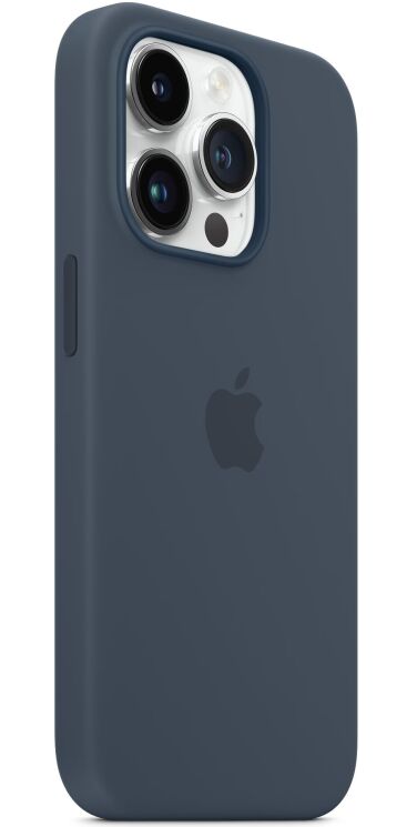 Оригинальный чехол Silicone Case with MagSafe для Apple iPhone 14 Pro (MPTF3) - Storm Blue: фото 5 из 6