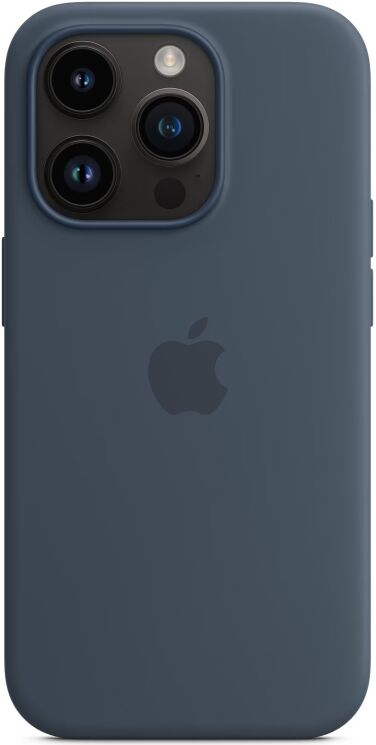 Оригинальный чехол Silicone Case with MagSafe для Apple iPhone 14 Pro (MPTF3) - Storm Blue: фото 4 из 6
