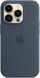 Оригинальный чехол Silicone Case with MagSafe для Apple iPhone 14 Pro (MPTF3) - Storm Blue (306625L). Фото 2 из 6