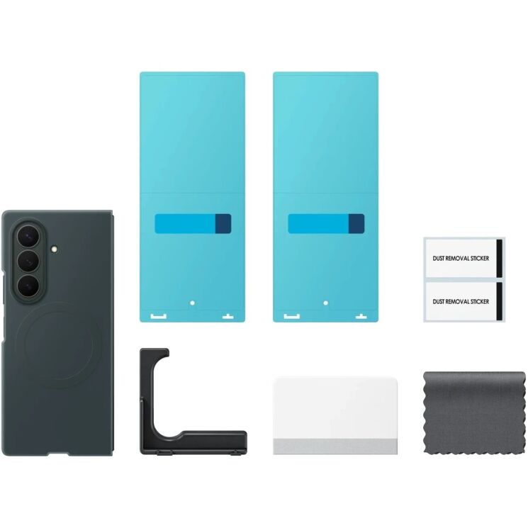 Оригінальний чохол Silicone Magnet Case для Samsung Galaxy Fold 8 Ultra (EF-EF976CGEGUA) - Dark Green: фото 5 з 5