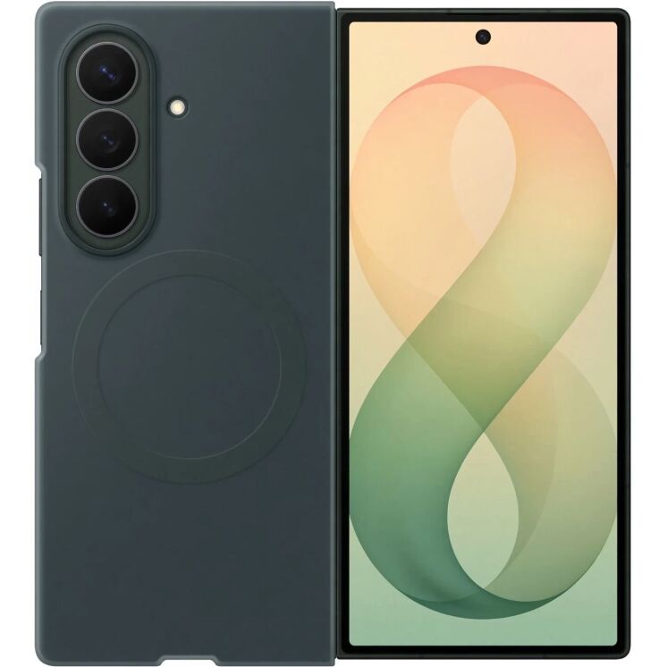 Оригінальний чохол Silicone Magnet Case для Samsung Galaxy Fold 8 Ultra (EF-EF976CGEGUA) - Dark Green: фото 1 з 5