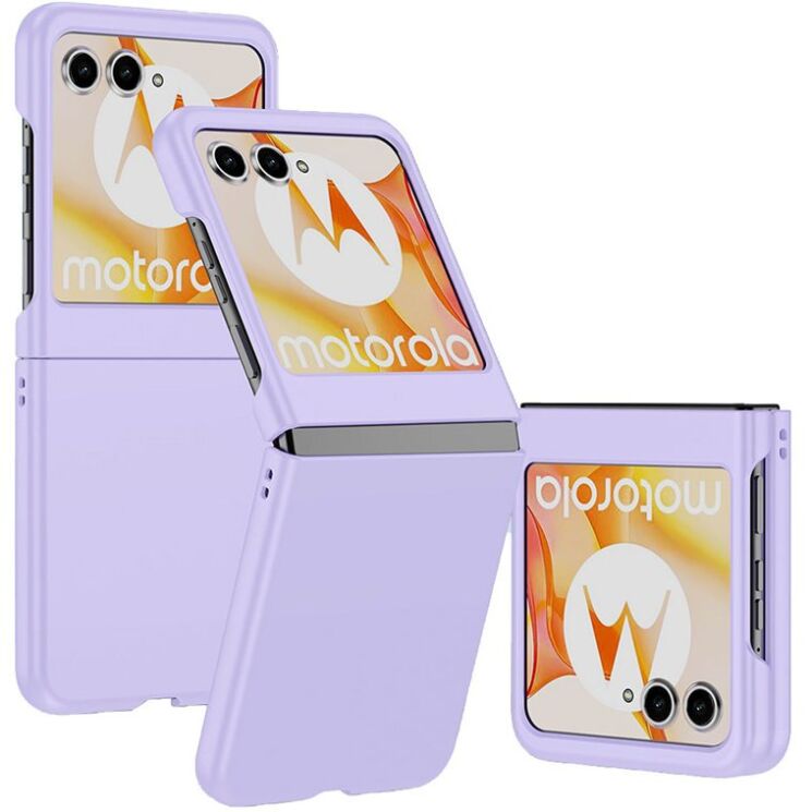 Пластиковый чехол Deexe Hard Shell (FF) для Motorola Razr 50 / Razr 70 - Light Purple: фото 1 из 8