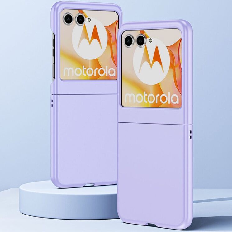 Пластиковый чехол Deexe Hard Shell (FF) для Motorola Razr 50 / Razr 70 - Light Purple: фото 4 из 8