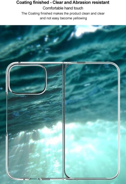 Пластиковый чехол IMAK Crystal II Pro (FF) для Google Pixel 9 Pro Fold - Transparent: фото 7 из 11