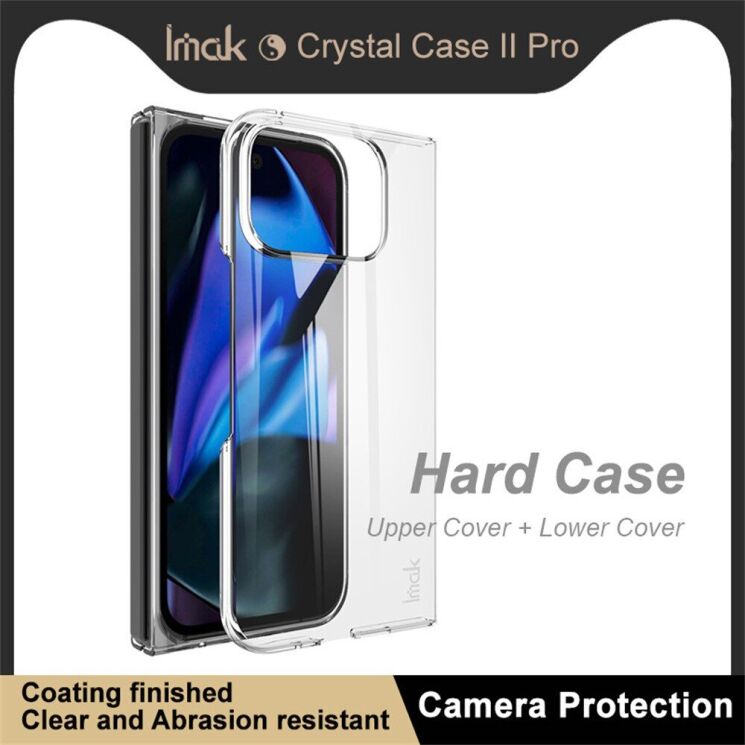 Пластиковый чехол IMAK Crystal II Pro (FF) для Google Pixel 9 Pro Fold - Transparent: фото 4 из 11
