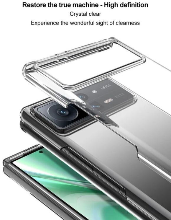 Пластиковый чехол IMAK Crystal II Pro (FF) для Google Pixel 9 Pro Fold - Transparent: фото 9 из 11