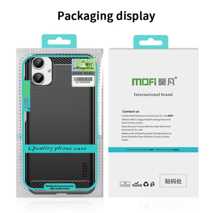 Силиконовый (TPU) чехол MOFI Carbon Fiber для Samsung Galaxy A06 (A065) - Black: фото 10 из 10