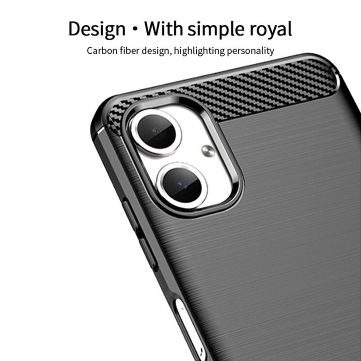 Силиконовый (TPU) чехол MOFI Carbon Fiber для Samsung Galaxy A06 (A065) - Black: фото 5 из 10