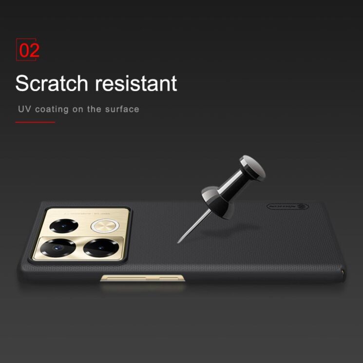 Пластиковый чехол NILLKIN Frosted Shield для Infinix Note 40 Pro - Black: фото 13 из 17