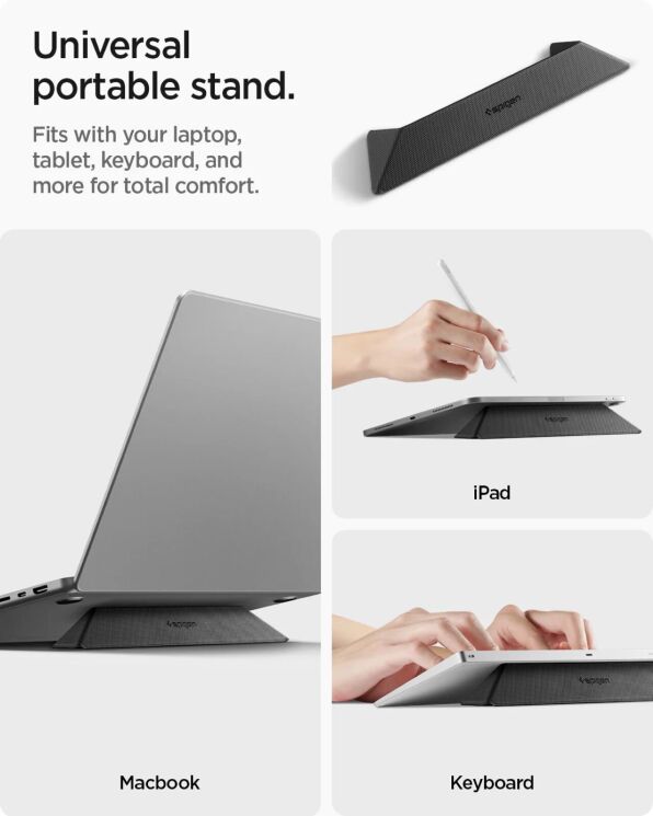 Подставка для ноутбука Spigen Slim Fold Laptop Stand LD201-S4 (AMP10404) - Black (982323B) Подставка для ноутбука Spigen Slim Fold Laptop Stand LD201-S4 (AMP10404) - Black: фото 8 из 13