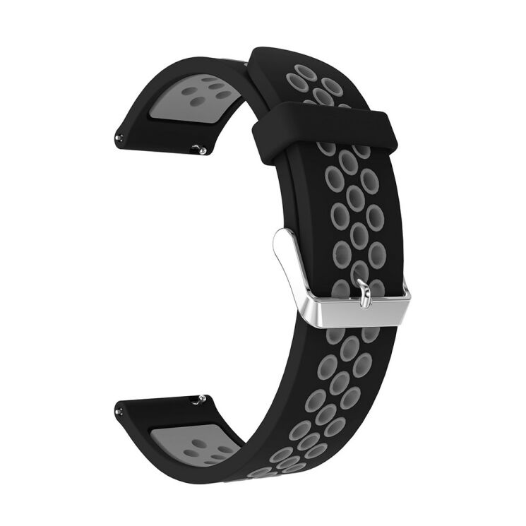 Ремінець Deexe Dual Color для Samsung Galaxy Watch 42mm - Black/Grey: фото 4 з 4