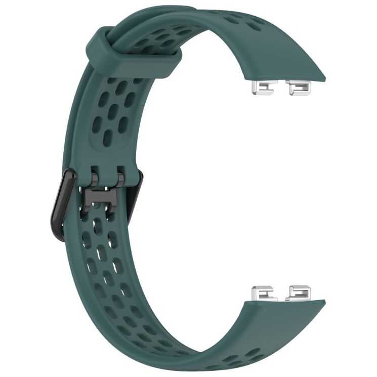 Ремінець Deexe Flexible Strap для Huawei Band 8 / 9 - Blackish Green: фото 4 з 7