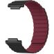 Ремінець Deexe Magnetic Band для Garmin CIRQA - Black / Wine Red (362611BR). Фото 1 з 3