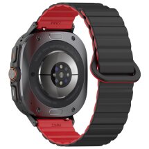 Ремешок Deexe Magnetic Band для Samsung Galaxy Watch Ultra (47mm) - Black / Red: фото 1 из 7