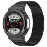 Ремінець Deexe Milanese Bracelet для Amazfit T-ReX 2 - Black (302604B)