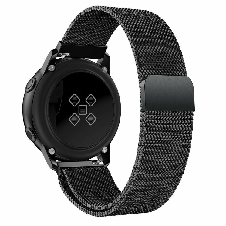 Ремешок Deexe Milanese Stainless Steel для Samsung Watch Active / Active 2 40mm / Active 2 44mm - Black: фото 2 з 5