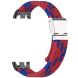 Ремешок Deexe Nylon Bracelet для Xiaomi Mi Smart Band 8 / 9 - Red / Blue (326026RL). Фото 2 из 6
