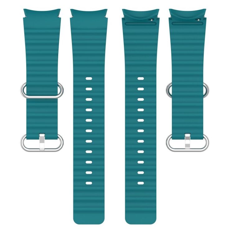 Ремешок Deexe Ocean Strap для Samsung Galaxy Watch 4 / 5 / 6 / 7 / FE (40mm) - Green: фото 4 из 7