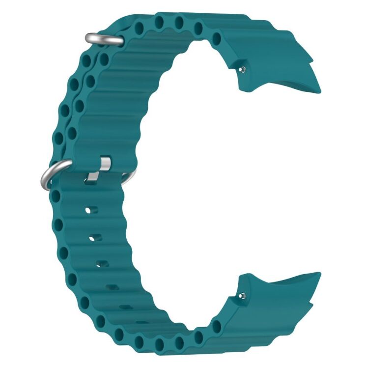 Ремешок Deexe Ocean Strap для Samsung Galaxy Watch 4 / 5 / 6 / 7 / FE (40mm) - Green: фото 3 из 7