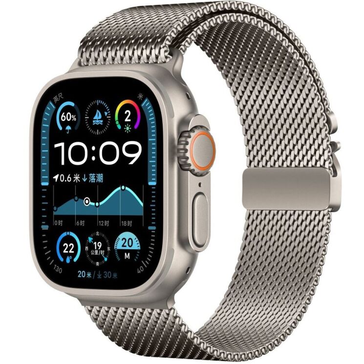 Ремешок Deexe Polaris Strap для Apple Watch 42 (Series 10) / 41 / 40 / SE 40 / 38 - Titanium: фото 2 из 12