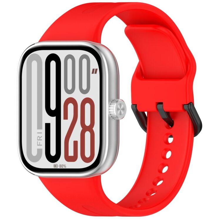 Ремешок Deexe Soft Silicone для Xiaomi Redmi Watch 4 / 5 / Mi Smart Band 8 Pro / Band 9 Pro - Red: фото 4 из 9