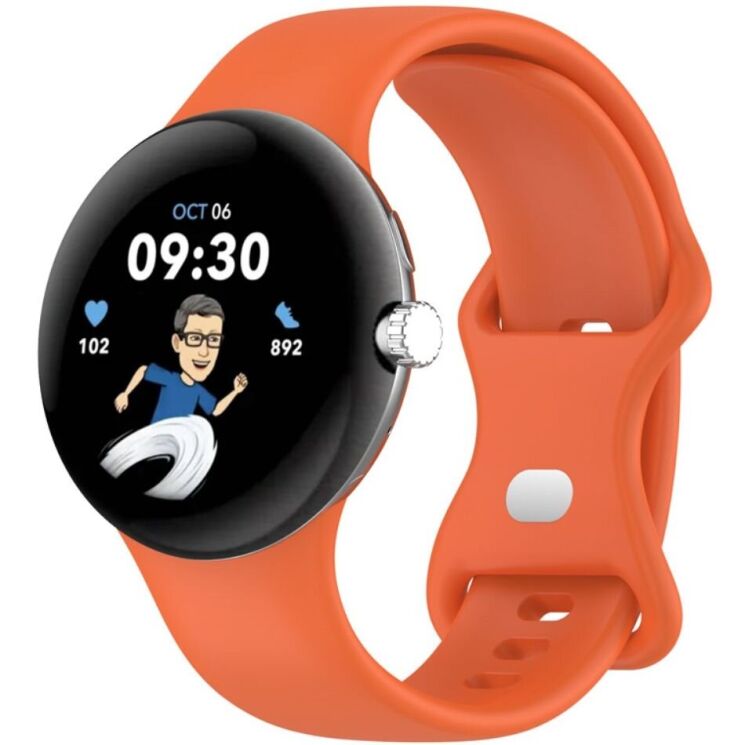 Ремешок Deexe Soft Touch для Google Pixel Watch / Watch 2 / Watch 3 (41mm) - Orange: фото 2 из 4