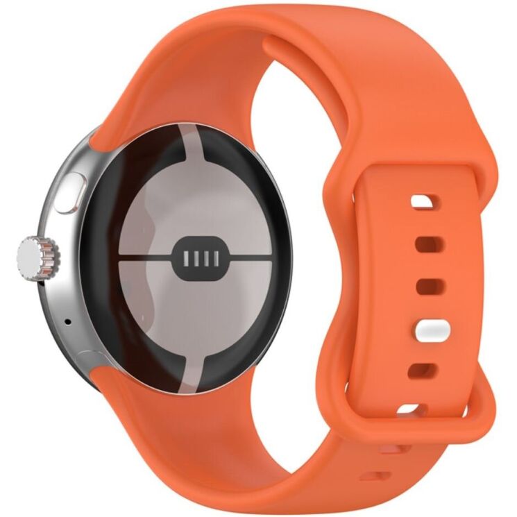 Ремешок Deexe Soft Touch для Google Pixel Watch / Watch 2 / Watch 3 (41mm) - Orange: фото 1 из 4