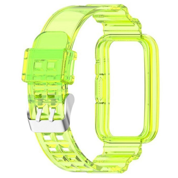 Ремешок Deexe Solid Color для Huawei Watch Fit 2 - Transparent Yellow: фото 3 из 7