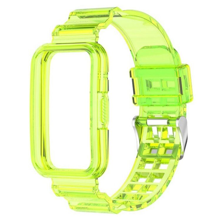 Ремешок Deexe Solid Color для Huawei Watch Fit 2 - Transparent Yellow: фото 2 из 7