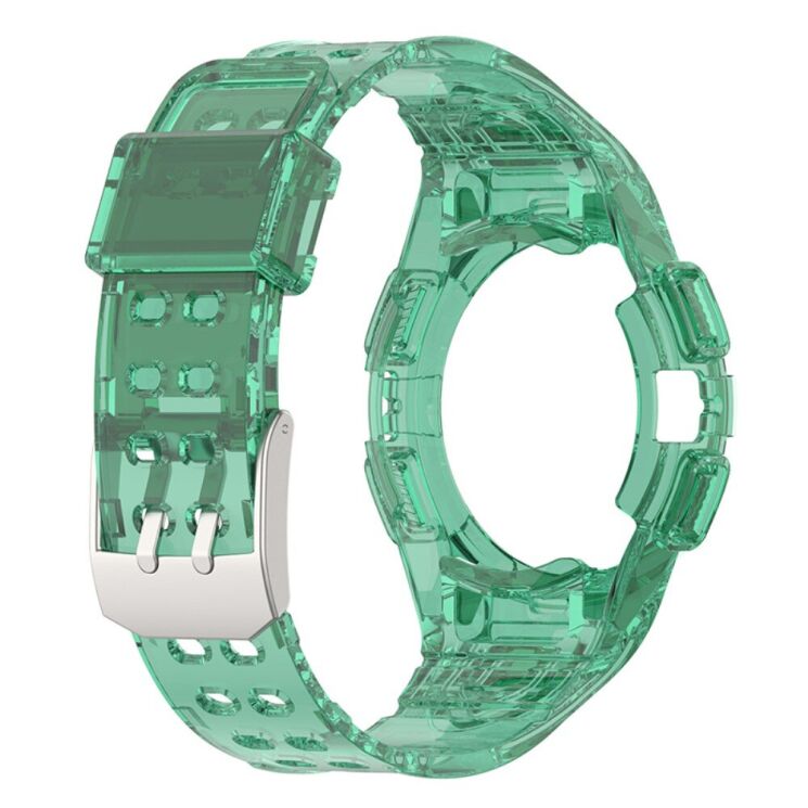 Ремешок Deexe Solid Color для Samsung Galaxy Watch 4 / 5 (40mm) - Transparent Green: фото 3 из 6