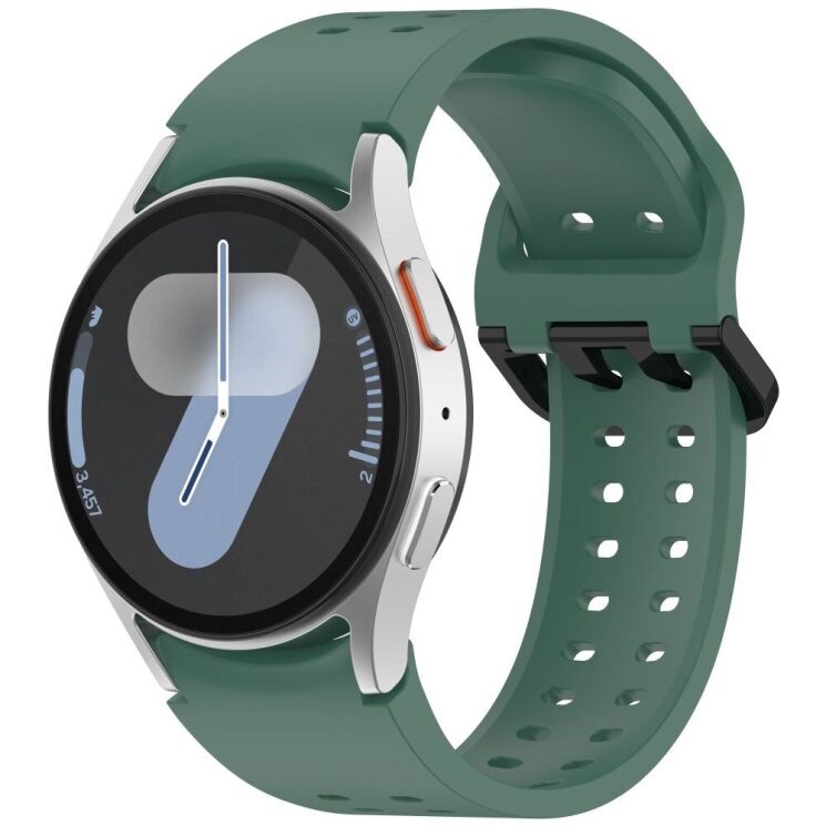 Ремешок Deexe Sport Loop для Samsung Galaxy Watch 4 / 5 / 6 / 7 / FE (40mm) - Dark Green: фото 2 из 12