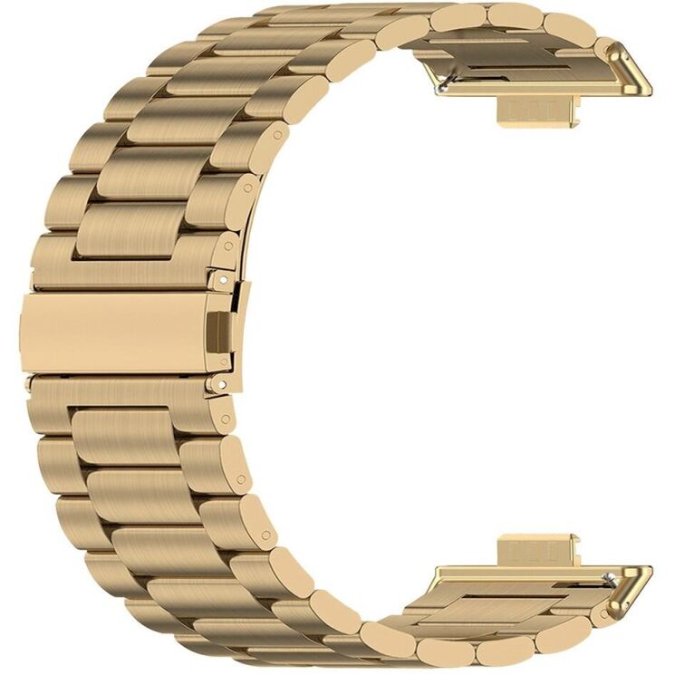 Ремінець Deexe Stainless Steel для Huawei Watch Fit 3 - Gold: фото 2 з 6