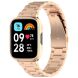 Ремешок Deexe Stainless Steel для Xiaomi Redmi Watch 3 Active / 3 Lite - Rose Gold (332108RG). Фото 1 из 8
