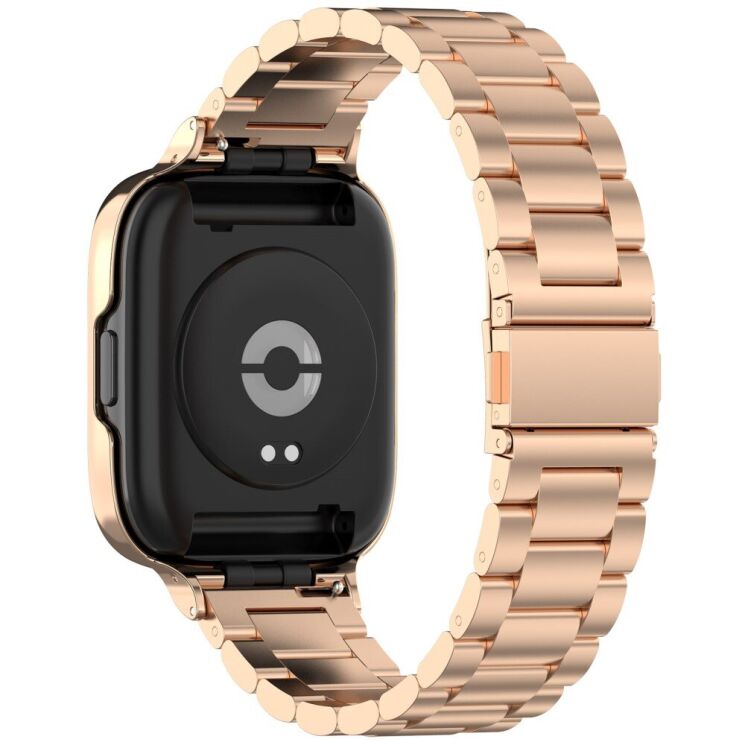Ремешок Deexe Stainless Steel для Xiaomi Redmi Watch 3 Active / 3 Lite - Rose Gold: фото 4 из 8