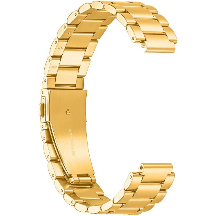 Ремінець Deexe Steel Strap для Garmin CIRQA - Gold: фото 4 з 7