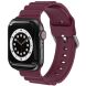 Ремешок Deexe Stripes Series для Apple Watch 42 (Series 10) / 41 / 40 / SE 40 / 38 - Wine Red (251855WR). Фото 2 из 7