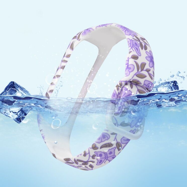 Ремінець Deexe Style Strap для Samsung Galaxy Fit 2 (SM-R220) - Purple Flowers: фото 7 з 7