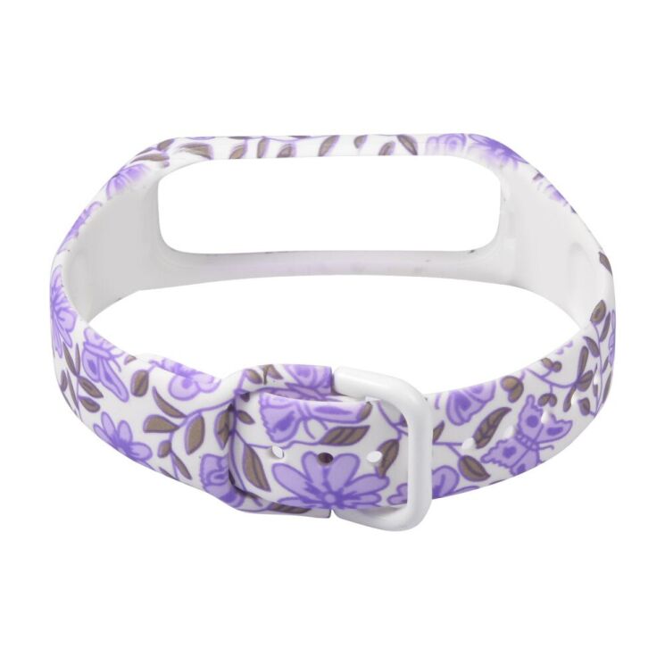 Ремінець Deexe Style Strap для Samsung Galaxy Fit 2 (SM-R220) - Purple Flowers: фото 3 з 7