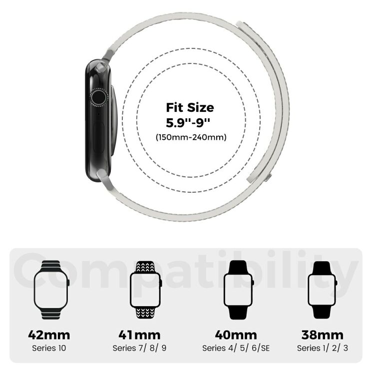 Ремінець для годинника AHASTYLE Signature Touch для Apple Watch 42 (Series 10/11) / 41 / 40 / SE 40 / 38 - Black / Orange (371862OB) Ремінець для годинника AHASTYLE Signature Touch для Apple Watch 42 (Series 10/11) / 41 / 40 / SE 40 / 38 - Black / Orange: фото 8 з 8