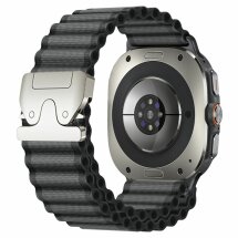 Ремешок Reframe Ripple Pattern для Samsung Galaxy Watch Ultra (47mm) / Ultra (2025) - Dark Grey: фото 1 из 7